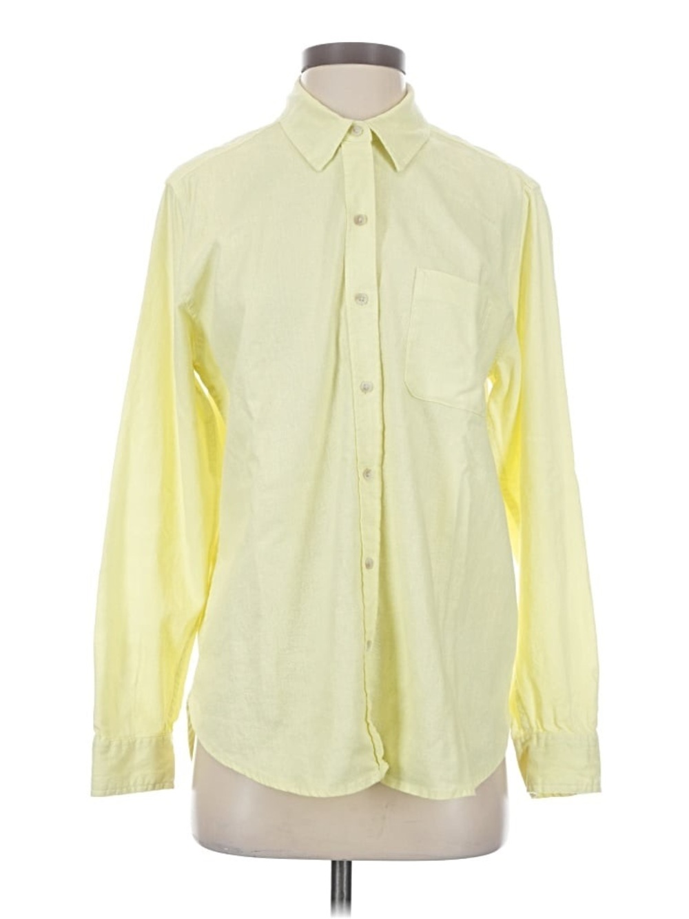 Universal Thread Pale Yellow Long-Sleeve Button-Up Shirt